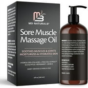 M3 Sore Arnica Muscle Massage Oil for Massage Therapy | Massage Oil with Collagen, Arnica, and Menthol | Full Body Massage Oil by M3