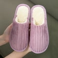 thumbnail image 4 of Esaierr Womens Mens Slippers Warm Shoes House Shoes Winter Slip on House Shoes Slippers Cozy Fluffy Soft Memory Foam Comfy Indoor/Outdoor Plush Anti-Skid, 4 of 9
