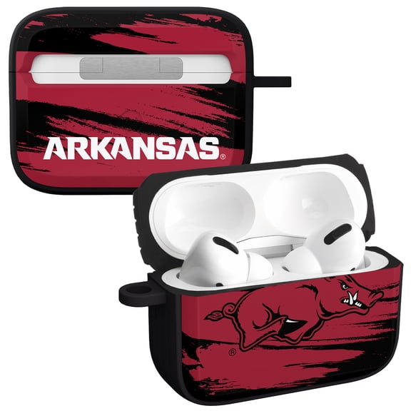 Arkansas Razorbacks Paint Stripe HDX Case Cover Compatible with Apple AirPods Pro 1 & 2 by Affinity Bands