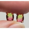 thumbnail image 1 of 8x6mm Oval Watermelon Tourmaline Sterling Silver Earrings, 1 of 3