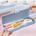 thumbnail image 7 of Kugisaki Hard Pencil Case with Snap-Tight Lid Stackable Plastic Crayon Box for Marker Large Capacity Office Supply Storage Organizer, 7 of 7