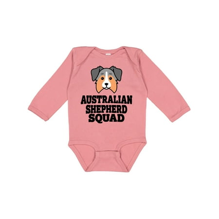 

Inktastic Dog Australian Shepherd Squad Gift Baby Boy or Baby Girl Long Sleeve Bodysuit