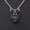 Silver, variant on Men's Stainless Steel Hannya Mask Pendant Necklace, Gothic Punk Jewelry