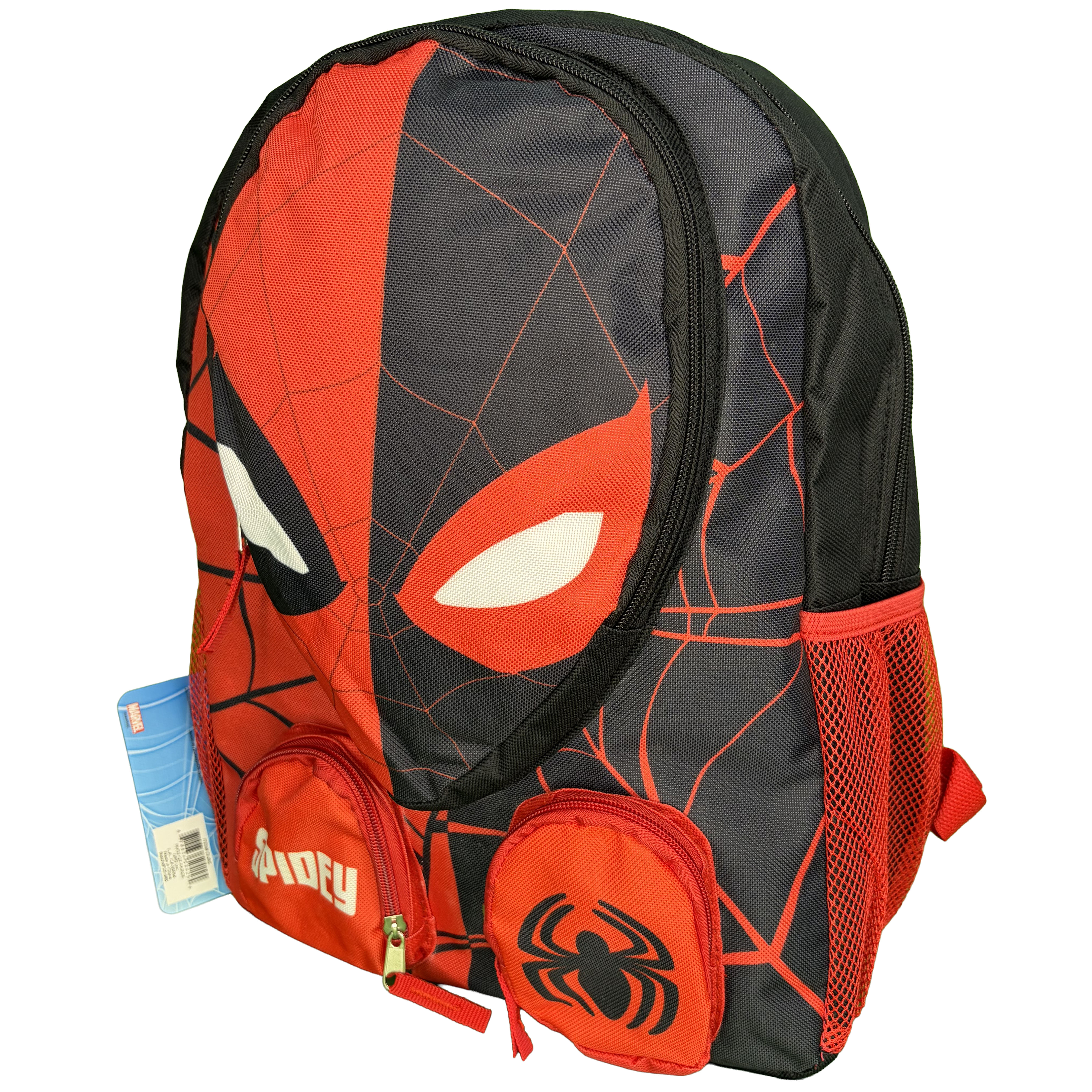 Mochila infantil de Spiderman de 16 pulgadas para escuela, para niños de 3+ años, con 3 bolsillos frontales 3