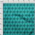 thumbnail image 2 of oneOone Georgette Viscose Turquoise Blue Fabric Argyle Check Quilting Supplies Print Sewing Fabric By The Yard 42 Inches Wide, 2 of 4