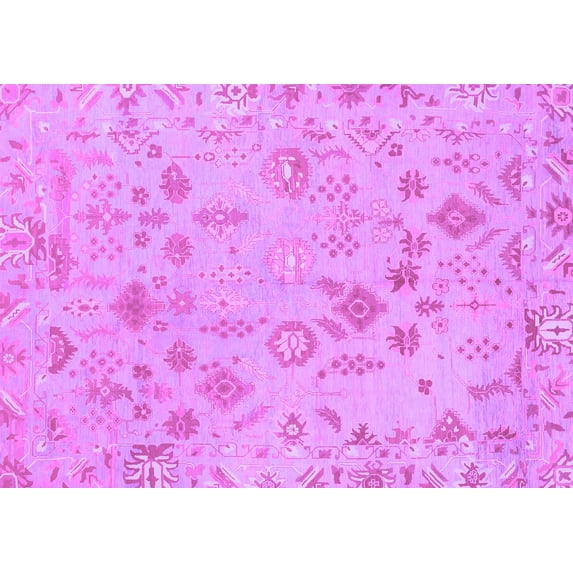 Ahgly Company Indoor Rectangle Oriental Purple Traditional Area Rugs, 2' x 3'