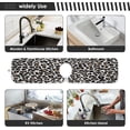 thumbnail image 6 of Brown Leopard Print Faucet Absorbent Sink Mat 2PCS Kitchen Drying Faucet Mats, Microfiber Absorbent Pad for Bathroom Counter Sink Cleaning, 30x5.5in, 6 of 7