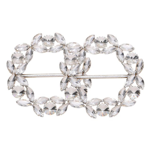 2 piezas de cintas deslizantes de moda con diamantes de imitación para decoración de novias, clips con hebilla para camisa Nuevo 2 uds blanco