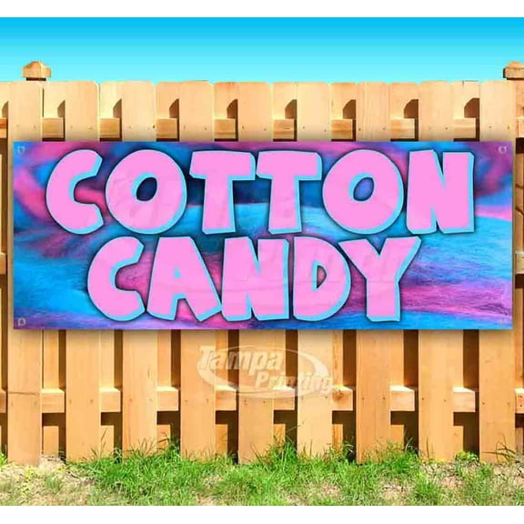 Cotton Candy 13 oz Vinyl Banner With Metal Grommets