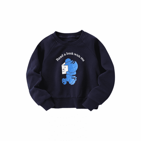 

ONTNO Toddler Round Neck Long Sleeve Pullover Sweatshirt