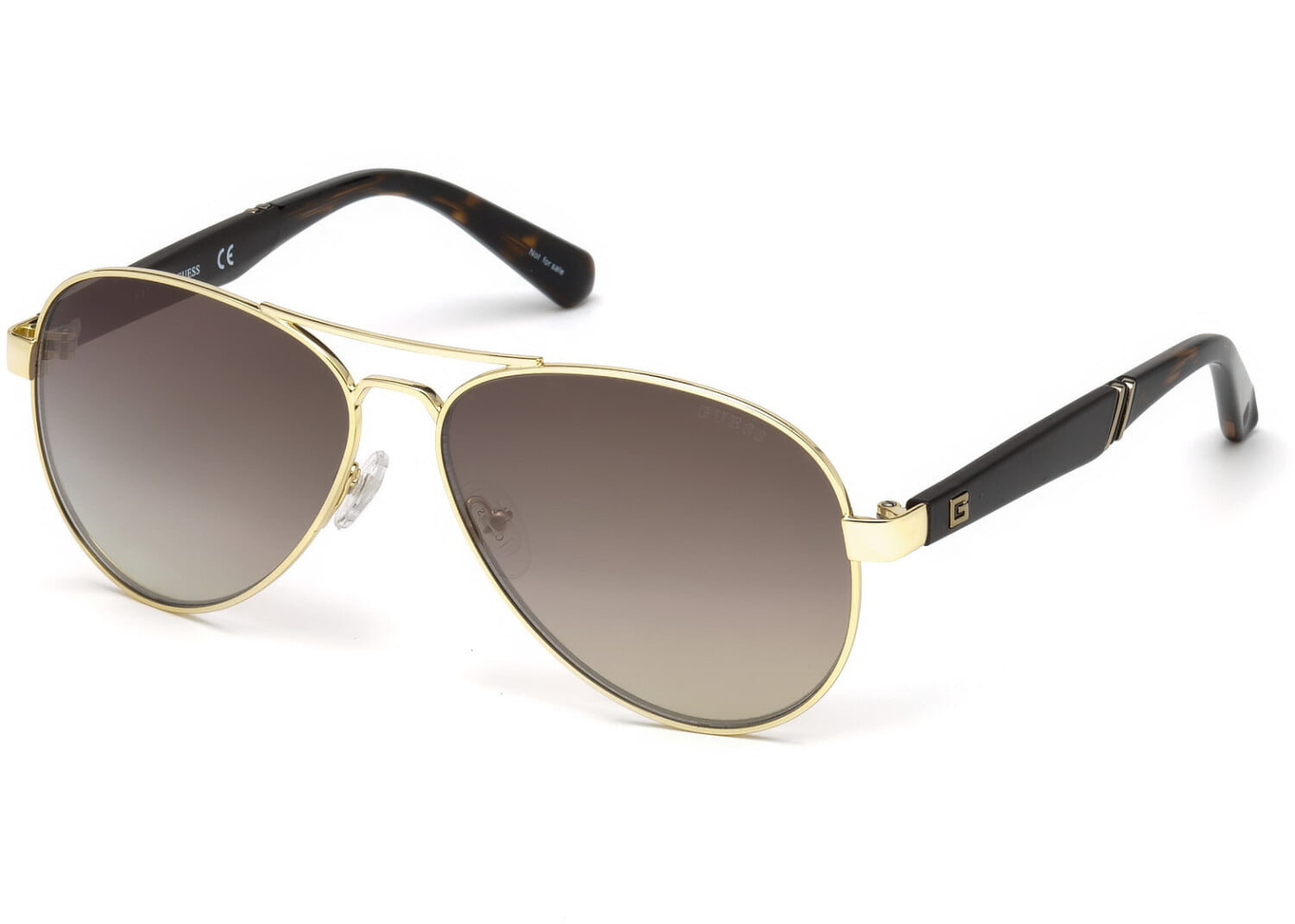 Guess Men's Mirrored Gu6930 GU6930-32G-60 Gold Round Sunglasses