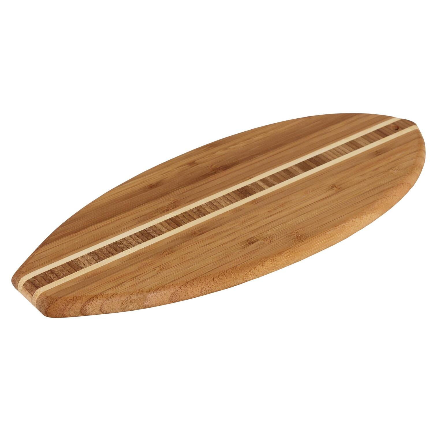 Totally Bamboo Lil' Surfer Surfboard Shaped Serving and Cutting Board
