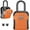 Orange, variant on Lock Box, Key Lock Box Wall Mount & Portable Combination Lockbox with Resettable Code, Security Lockbox for Outside House Keys, Apartment Realtors Spare Keys Storage (1 Pack, Purple)