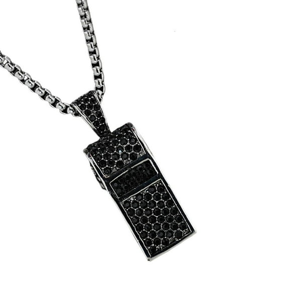 WE-POLUJ Glittering Whistle Jewelry with Crystals Detail Sports Enthusiast Accessory