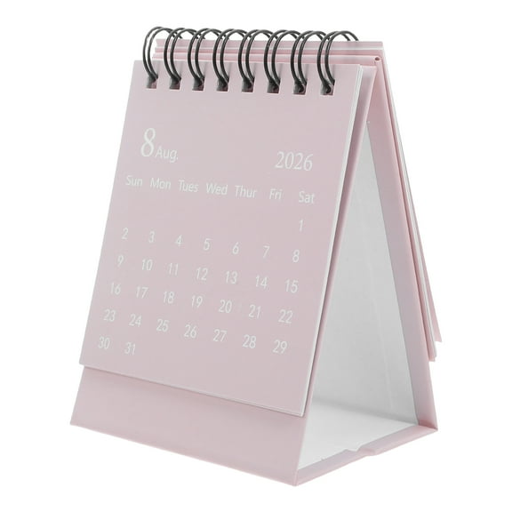 LOLIPPYY 2026 Monthly Desk Calendar with Foldable Stand, Lightweight Paper for Desktop Use