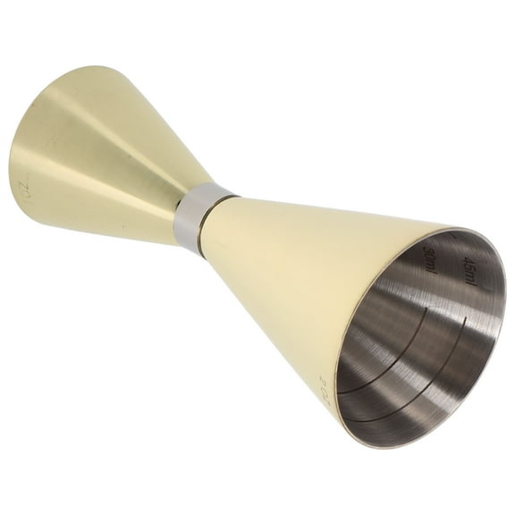 LEORX 1Pack Spirit Measures 304 Stainless Steel Double Jigger for Bartenders 4.72X1.97X1.97In Golden