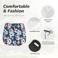 thumbnail image 4 of Daiia Flowers Pattern Women's 2 in 1 Running Shorts - Lightweight Athletic Workout Gym Yoga Shorts Liner with Phone Pockets-Large, 4 of 7