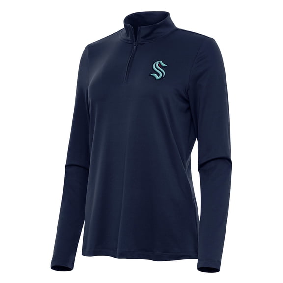 Women's Antigua Navy Seattle Kraken Reprocess Quarter-Zip Top