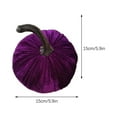 thumbnail image 3 of FAMTKT Halloween Pumpkin Velvet Pumpkin Decor Rustic Harvest Decoration Super Soft Stuffed with Exquisite for Fall Wedding Halloween Thanksgiving Farmhouse Decoration, Purple(5.9"x5.9") on Clearance, 3 of 6