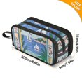 thumbnail image 4 of FORMRS Pencil Case with 3 Compartments Zipper Pouch, Elementary School Level and up, Pink Seaside, 4 of 8