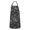 Black Paisley And, variant on Black Geometric Triangle Striped Pattern Apron-Garden Aprons for Women with Pockets-Cotton Linen Waterproof Kitchen Cooking Gardening Aprons Adjustable for Kitchen,Cooking,BBQ and Salon 33x27 Inch