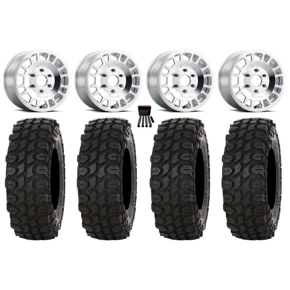 Method 412 15" Wheels Machined 35" XComp ATR Tires Can-Am Maverick R