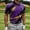 Purple, variant on Zysthvn Tennis Shirts for Men Work Polo Casual Summer Mens Shirts Short Sleeve T Shirts Printed Lapel Tops