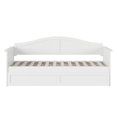 thumbnail image 4 of Pemberly Row Mid-Century Solid Wood Twin Daybed with Trundle in White, 4 of 14