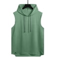 thumbnail image 2 of Purcolt Men's Hooded Tank Tops Casual Loose Fit Sleeveless Training Hoodies Bodybuilding Cut Off Muscle Shirts for Gym Workout, 2 of 9