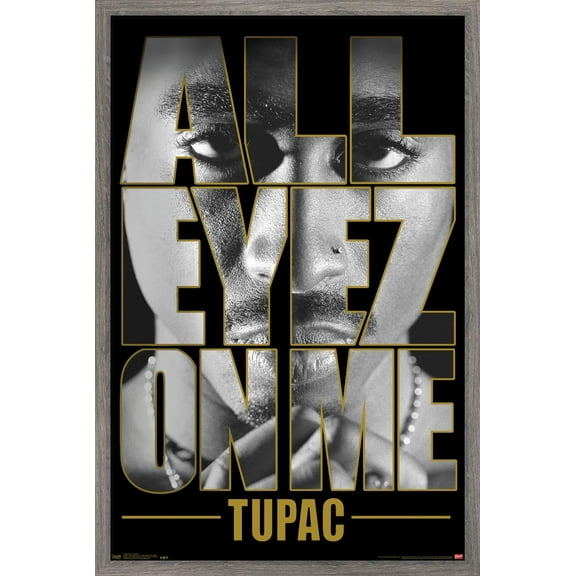 Tupac - All Eyes Wall Poster, 14.725" x 22.375", Framed