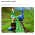 thumbnail image 3 of ColoMX Juego de figuritas de pavo real para jardín, Mini decoración de pavo real, modelo de decoración, 1 Juego, 3 of 6