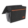 thumbnail image 1 of Bolsa de almacenamiento para mesita de noche, organizador de almacenamiento para mesita de noche, revistero multifuncional, Gris oscuro, 1 of 9