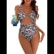 thumbnail image 1 of Traje de Baño de una Pieza para Mujer, con Control de Abdomen, Favorecedor, Atrevido, con Corte Alto, Estampado de Leopardo M, 1 of 8