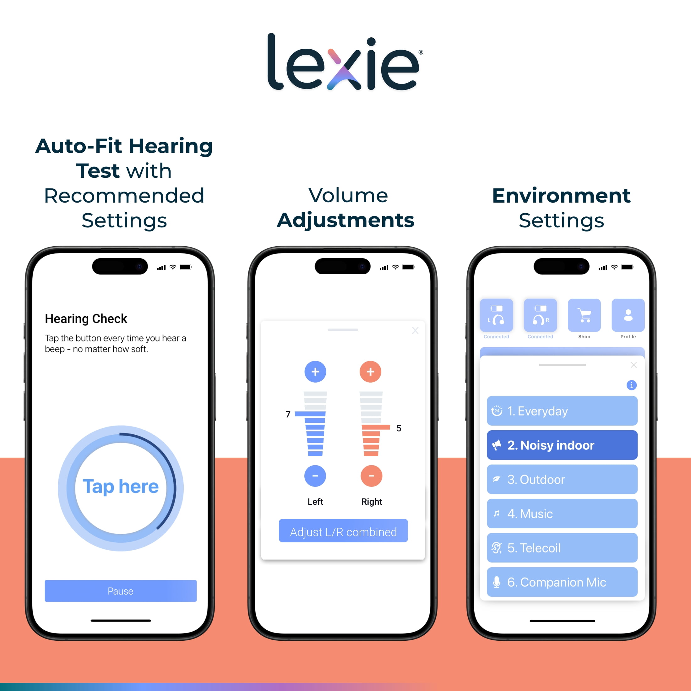 Lexie Lumen Self-Fitting, OTC Hearing Aids | with Lexie Expert® Support | Clinically proven | Replaceable batteries – Grey