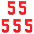 thumbnail image 1 of Uxcell Iron on Numbers 5 Heat Transfer 8" Red Single Number 5 Pack, 1 of 6