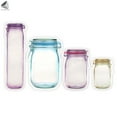 thumbnail image 3 of PULLIMORE 20 Pcs Reusable Mason Jar Bottles Ziplock Bags Zipper Snack Fresh Food Storage Pouch for Kitchen Travel Camping Office Picnic (4 Sizes), 3 of 8