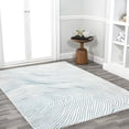 thumbnail image 3 of JONATHAN Y LUXOR Arlo Woodgrain Geometric Area Rug, 5 x 8, Ivory/Blue, 3 of 4