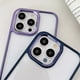 thumbnail image 3 of For iPhone 14 Pro Clear Phone Case Electroplating Edge PC Acrylic Back Cover - Silver, 3 of 5