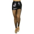 thumbnail image 6 of ToBeInStyle Womens Diamond Net w/ Opaque Side Seam Spandex Footless Tights - Black - One Size, 6 of 6