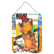 Carolines Treasures PJC1032DS1216 Whoo Who Owl Wall or Door Hanging Prints 12x16 multicolor