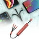 thumbnail image 2 of Cargador retráctil de carga rápida. Cabezal de carga USB. Cargadores universales retráctiles para teléfonos. Conexión de datos retráctil para todos los dispositivos, 2 of 2
