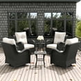 thumbnail image 6 of LayinSun 6 Pieces Outdoor Patio Furniture Set, Rattan Wicker Swivel Rocker Chairs Sets with Swivel Glider Chairs and Coffee Table, 6 of 8