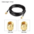 thumbnail image 2 of Uxcell 10ft 50 ohm RG174 SMA Male to SMA Male Coaxial Cable Plastic Black 1pcs, 2 of 5