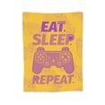 thumbnail image 1 of XMXY Fleece Throw Blanket for Couch, Eat Sleep Game Repeat Cartoon Print Yellow Lightweight Plush Fuzzy Cozy Soft Bed Blankets and Throws for Sofa, 60"x50" inches, 1 of 8