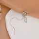 thumbnail image 3 of Pendientes para mujer, regalos para mujer, pendientes largos con borlas y diamantes, pendientes multicapa en forma de C sin agujeros., 3 of 5