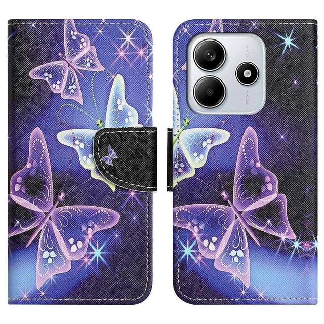 For Xiaomi Redmi Note 14 4G (164.84x78.15x8.16mm) Case Pattern Printing Cross Texture Leather Phone