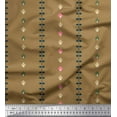 thumbnail image 1 of Soimoi Brown Cotton Voile Fabric Pannahazar Jamdani Print Fabric by the Yard 56 Inch Wide, 1 of 1