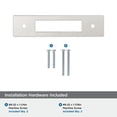 thumbnail image 4 of Amerock Medora 3-3/4 inch (96mm) Center-to-Center Rectangle Polished Nickel Cabinet Pull Backplate, 4 of 6