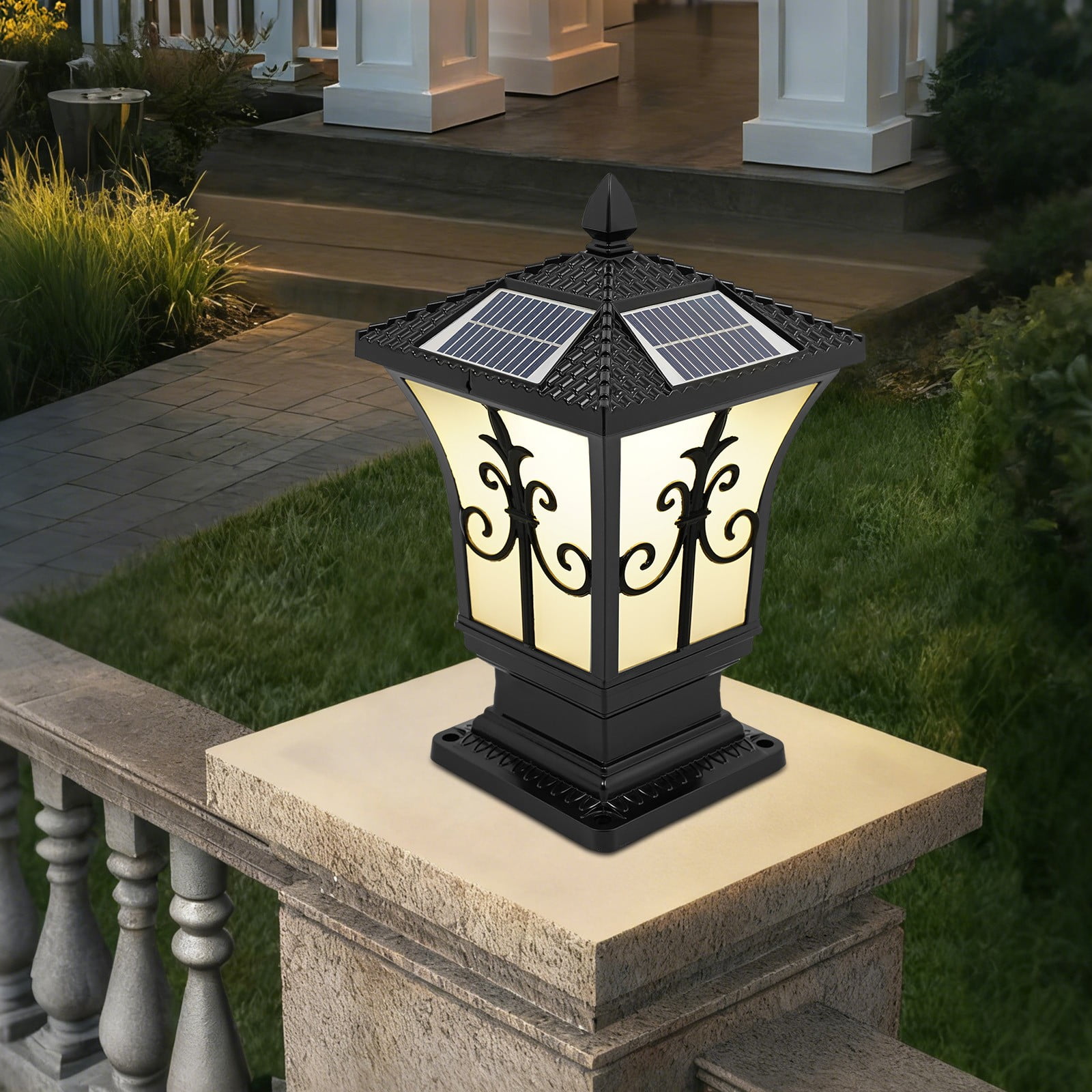 The Ultimate Guide to Enhancing Your Outdoor Space with the 28 LM Warm Yellow Solar Column Wood Pile Light for Villas and Gardens