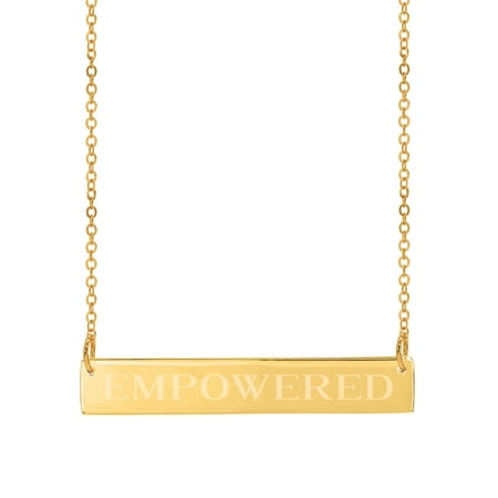 Personalized Horizontal Name Bar Necklace